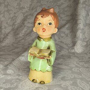 Vintage "Caffco-quality product" mid century 5"choir boy figurine with book